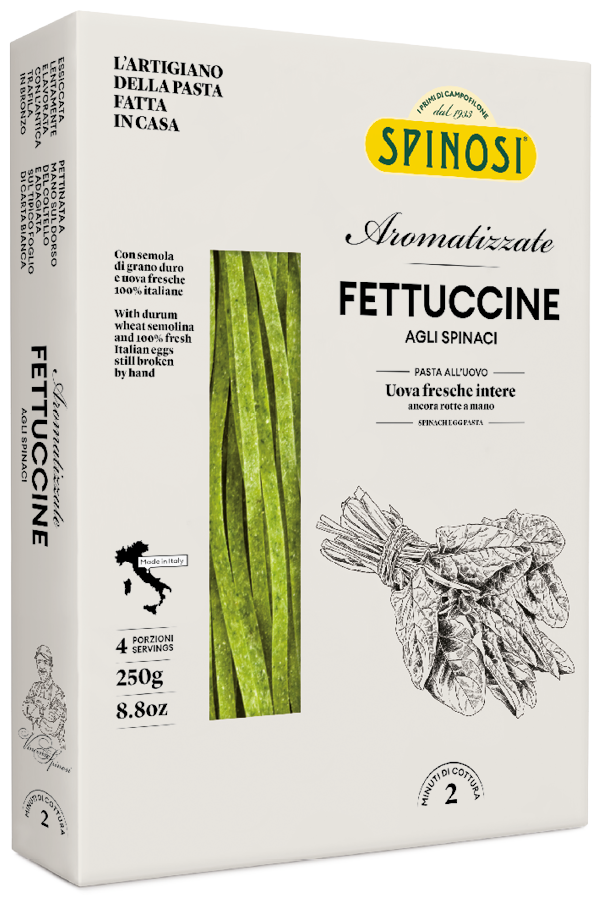 Fettuccine uovo aroma spinaci 250gr Spinosi
